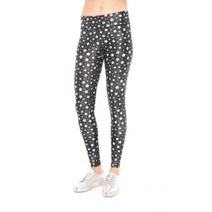 TEREZ High Rise Waisted Star Print Ankle Leggings Tights full length Size Small